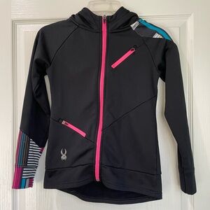 Spyder Crush Rainbow Full Zip Fleece Hoodie Jacket Girls Medium